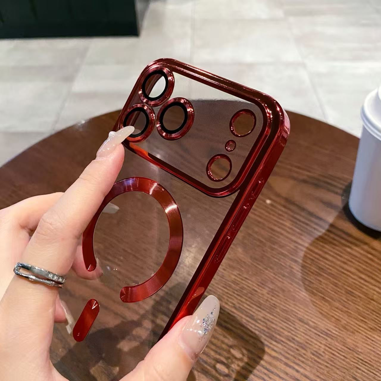 Chrome MagSafe Case — Slim + Built-in Camera Protectors