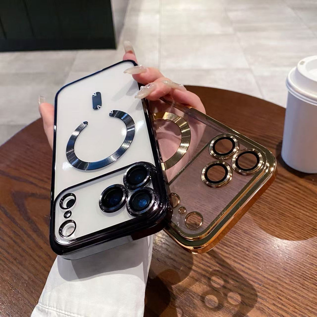 Chrome MagSafe Case — Slim + Built-in Camera Protectors