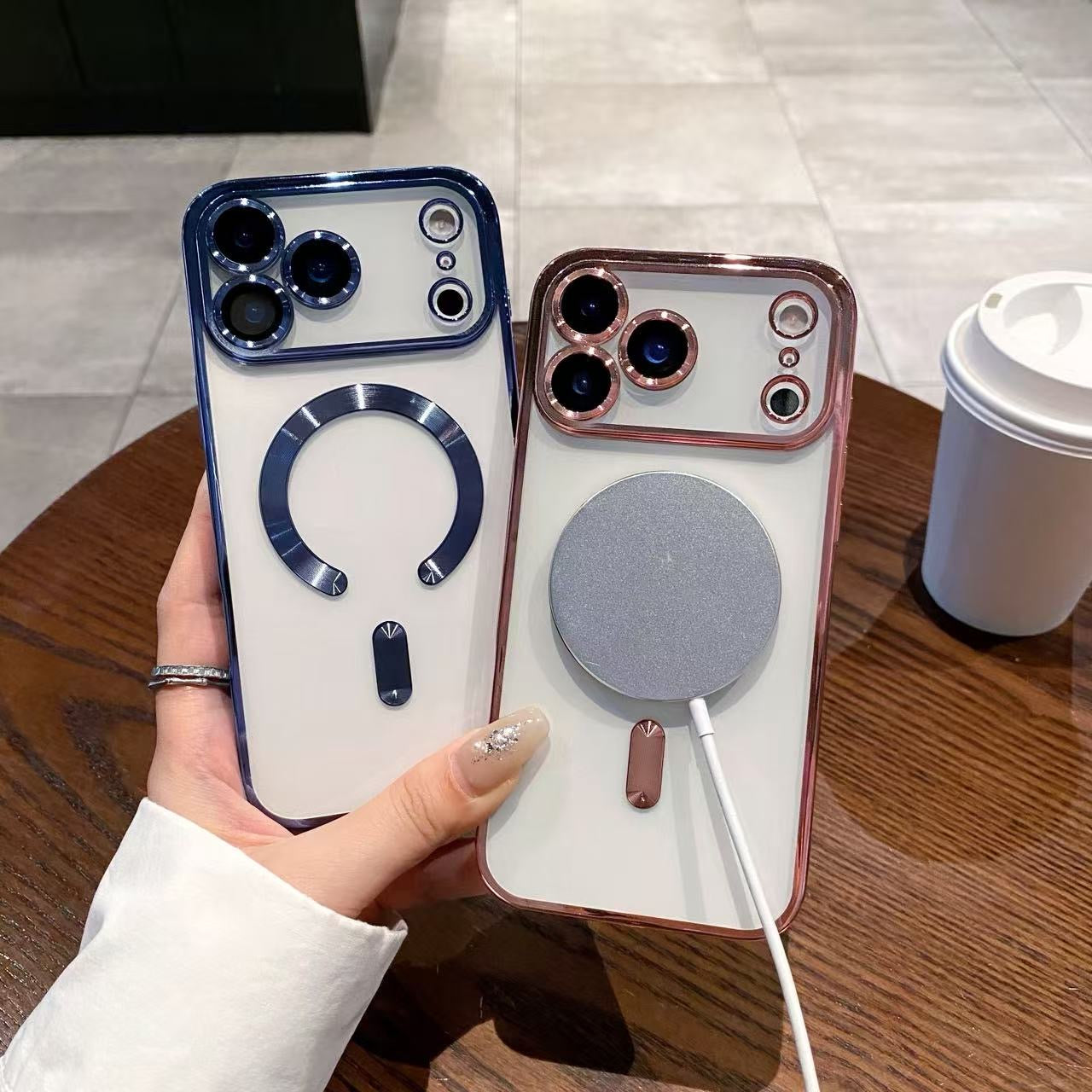 Chrome MagSafe Case — Slim + Built-in Camera Protectors
