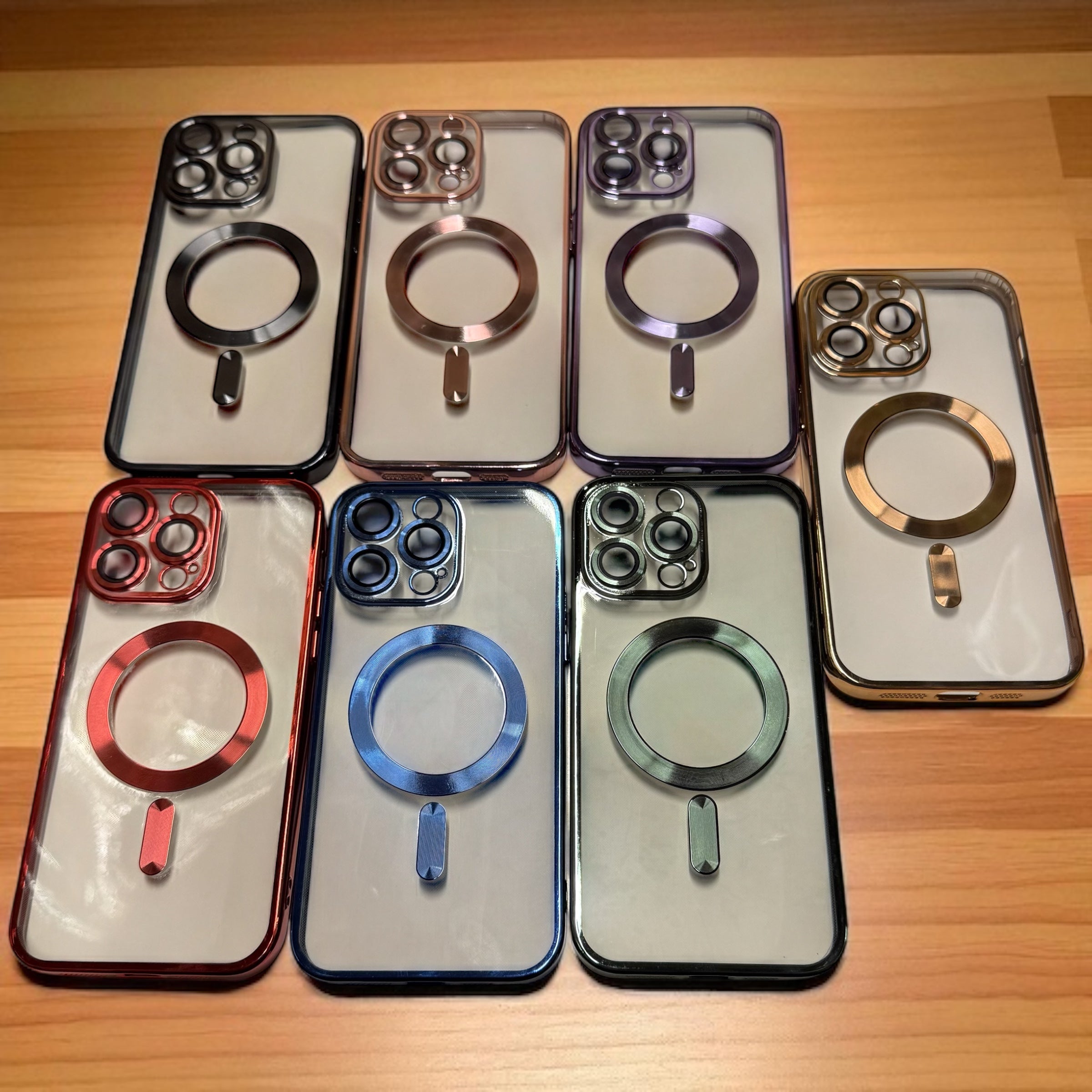 Chrome MagSafe Case — Slim + Built-in Camera Protectors